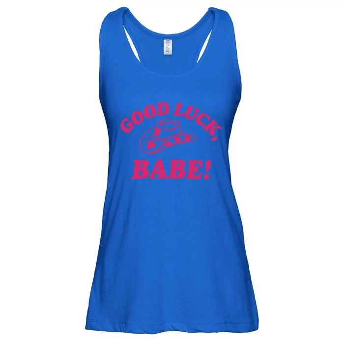 Good Luck Babe! Pink Pony Club Ladies Essential Flowy Tank