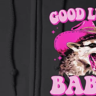 Good Luck Babe Pink Pony Club Western Opossum Full Zip Hoodie