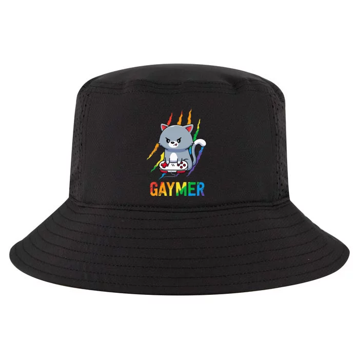 Gaymer LGBT Cat Pride Rainbow Video Game Lovers Gift Cool Comfort Performance Bucket Hat