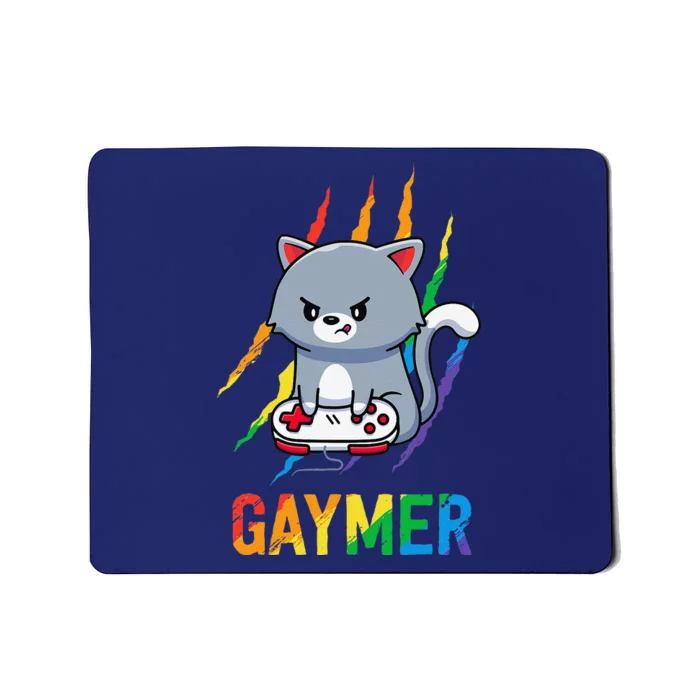 Gaymer Lgbt Cat Pride Rainbow Video Game Lovers Gift Mousepad