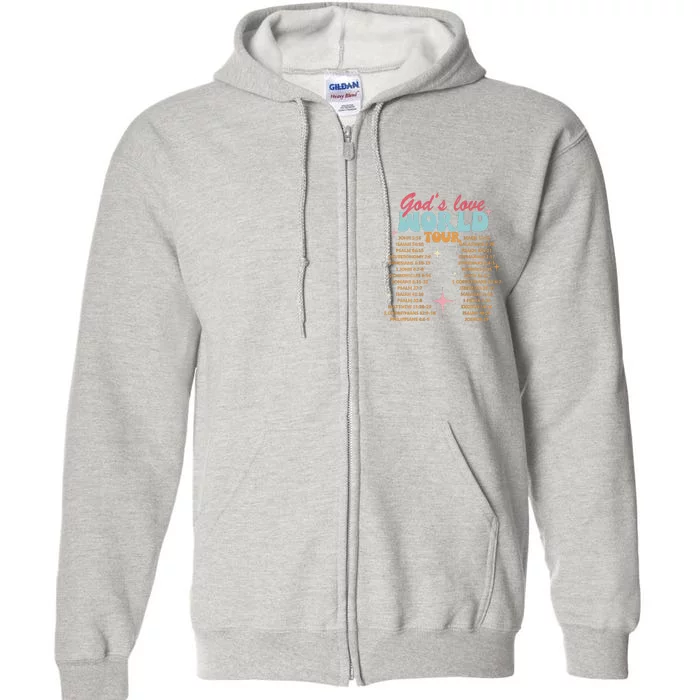 God's Love Christian Bible Verse Aesthetic Full Zip Hoodie