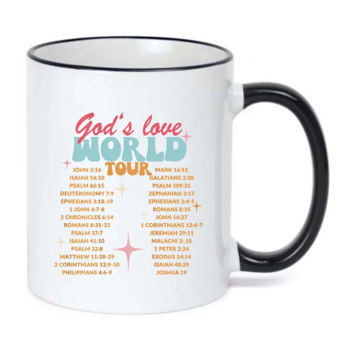 God's Love Christian Bible Verse Aesthetic Black Color Changing Mug