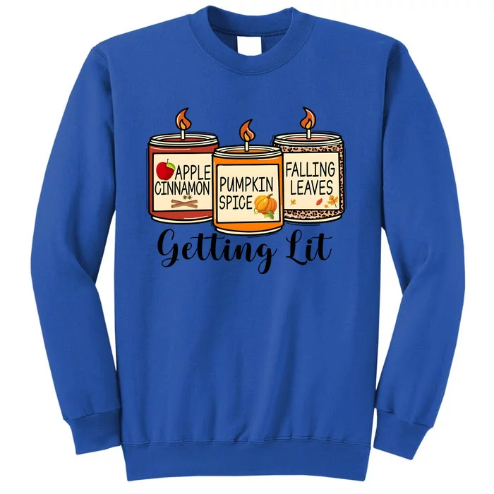 Getting Lit Candles Cute Fall Tall Sweatshirt