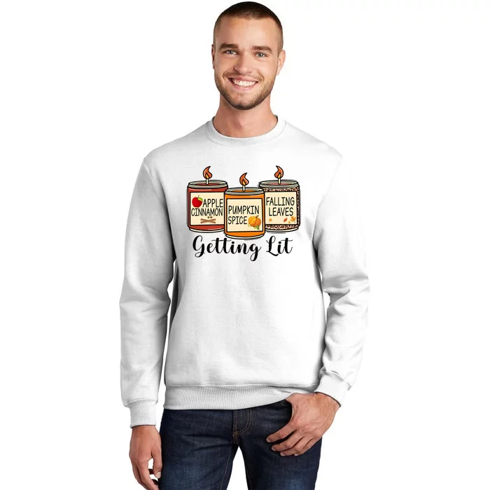 Getting Lit Candles Cute Fall Sweatshirt