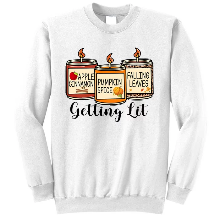 Getting Lit Candles Cute Fall Sweatshirt