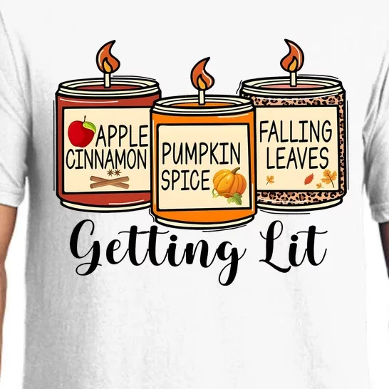 Getting Lit Candles Cute Fall Pajama Set