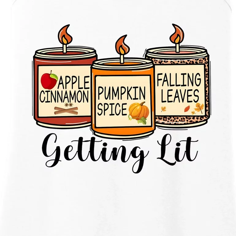 Getting Lit Candles Cute Fall Ladies Essential Tank