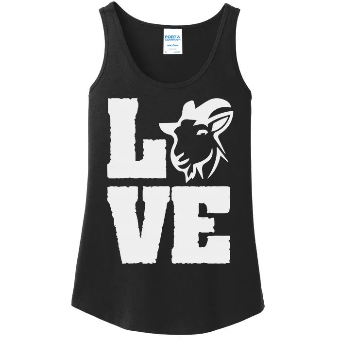 Goat Love Capricorn Domestic Goats Funny Ladies Essential Tank