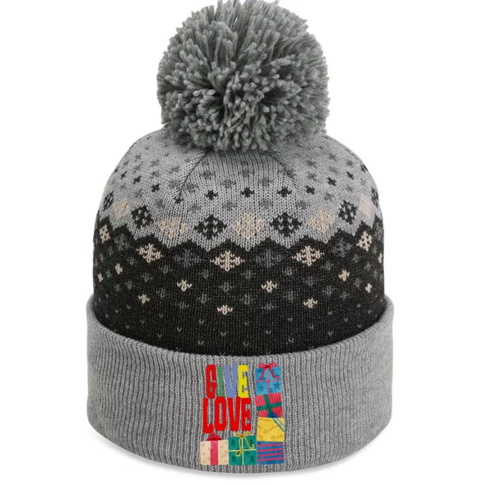 Give Love Christmas Holiday Gifts The Baniff Cuffed Pom Beanie