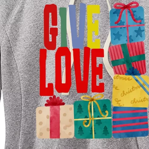 Give Love Christmas Holiday Gifts Women's Fleece Hoodie