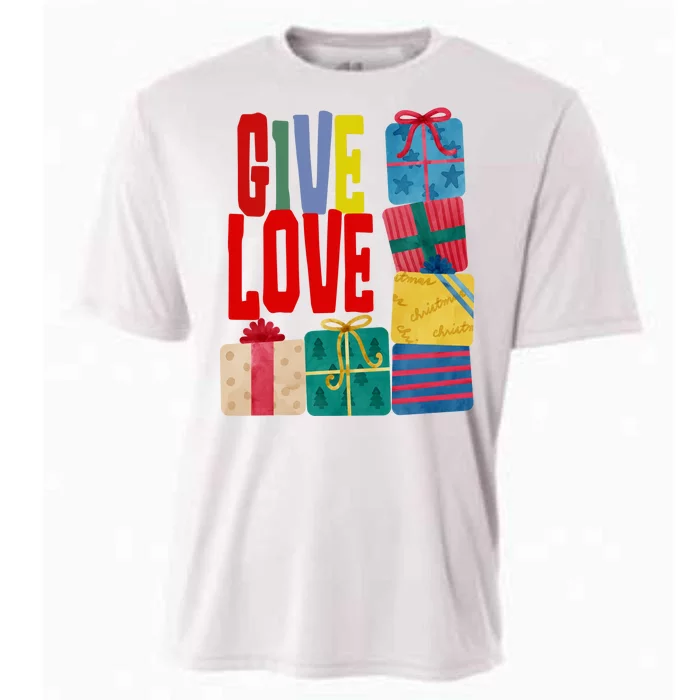 Give Love Christmas Holiday Gifts Cooling Performance Crew T-Shirt