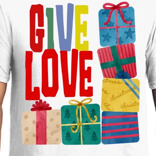 Give Love Christmas Holiday Gifts Pajama Set