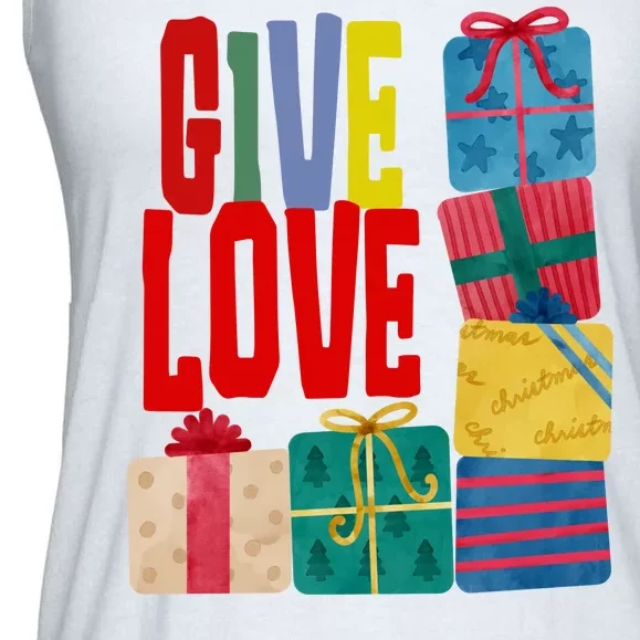 Give Love Christmas Holiday Gifts Ladies Essential Flowy Tank