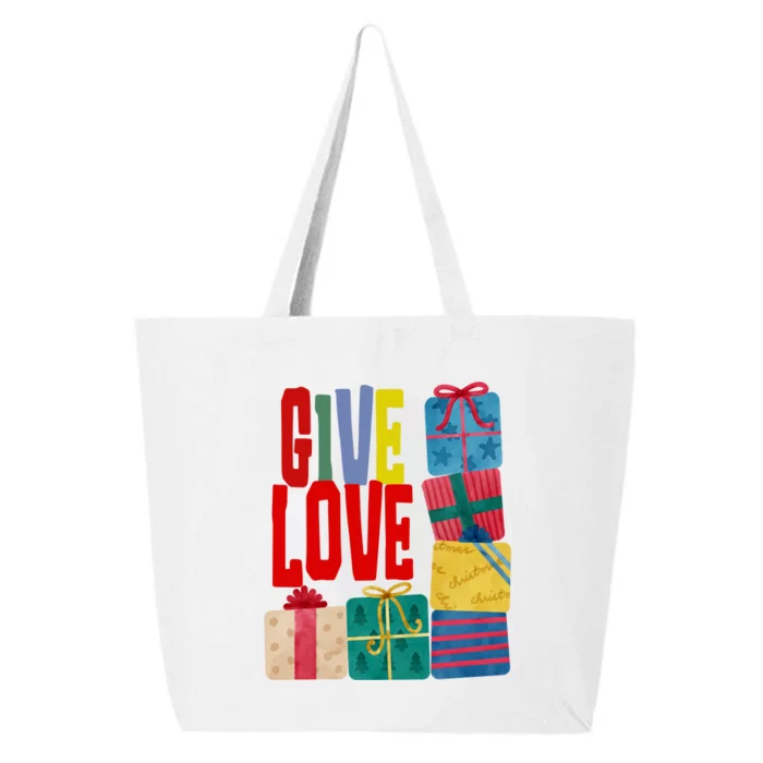 Give Love Christmas Holiday Gifts 25L Jumbo Tote