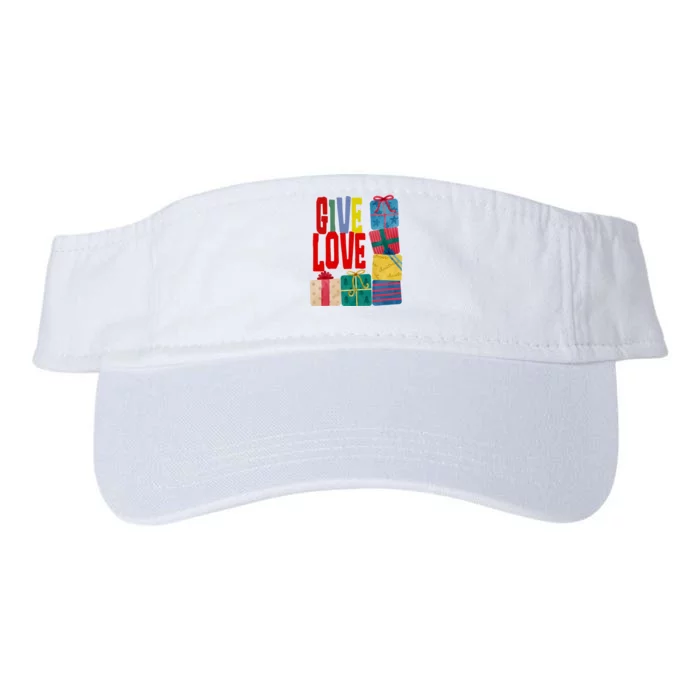 Give Love Christmas Holiday Gifts Valucap Bio-Washed Visor