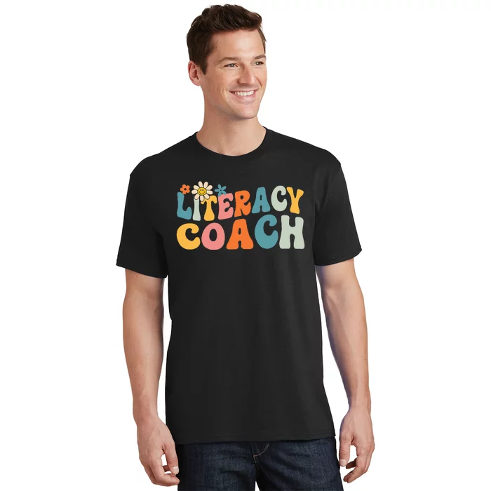 Groovy Literacy Coach Appreciation Day Back To School T-Shirt