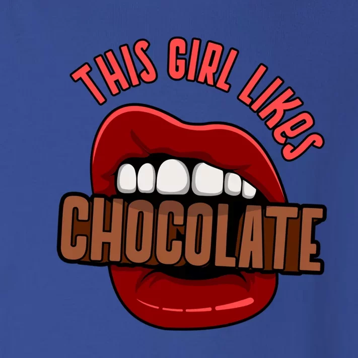 Girl Likes Chocolate Ironic Quote Chocolatier Funny Gift Toddler Long Sleeve Shirt