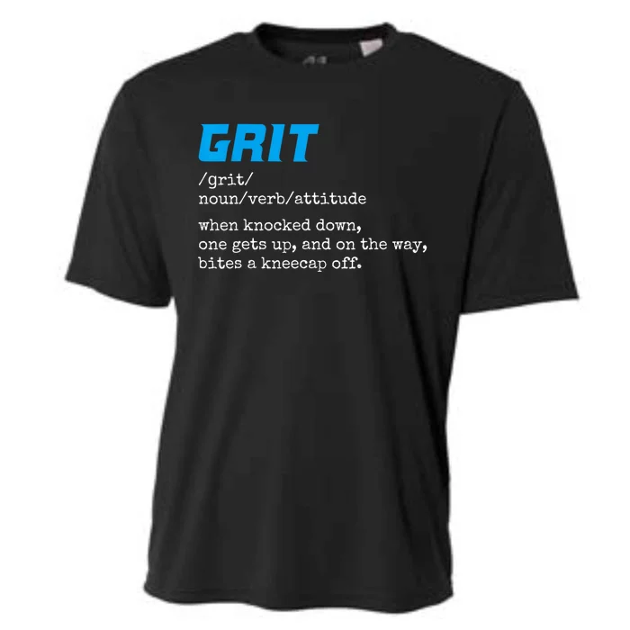 Grit Lions Definition Funny Detroit City Cooling Performance Crew T-Shirt