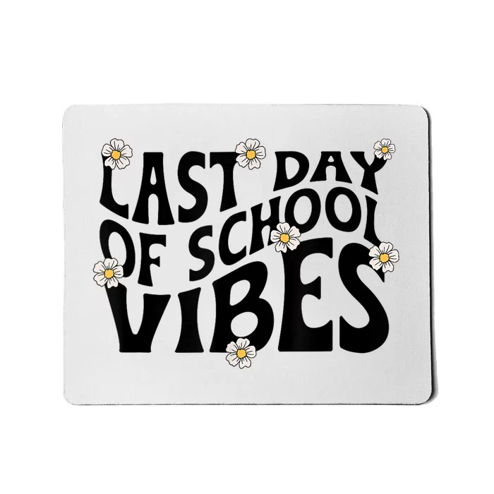 Groovy Last Day Of School Vibes Teacher Student Graduation Mousepad