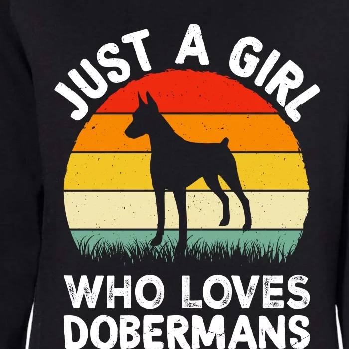 Girl Loves Dobermans Womens California Wash Sweatshirt