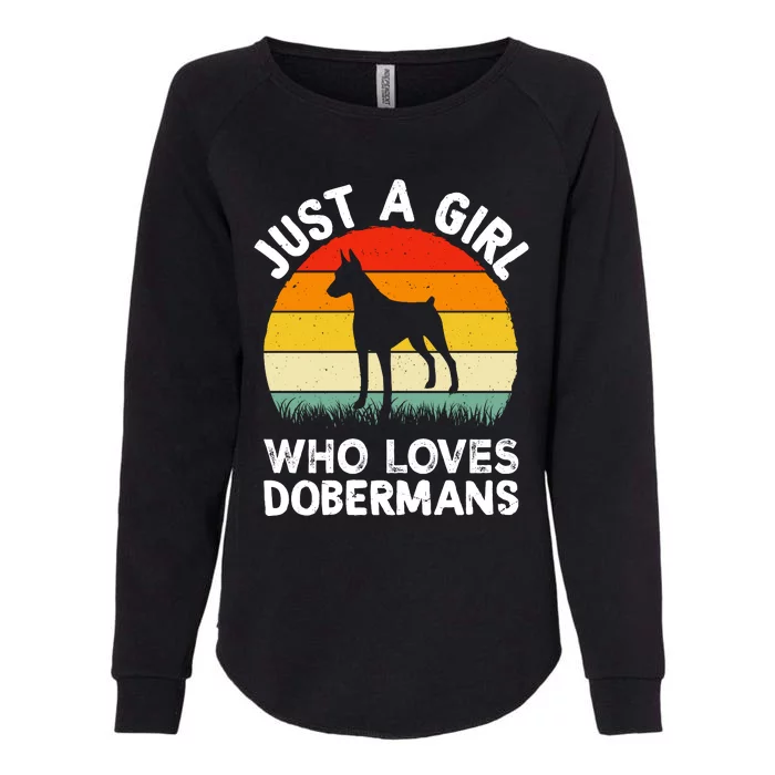 Girl Loves Dobermans Womens California Wash Sweatshirt