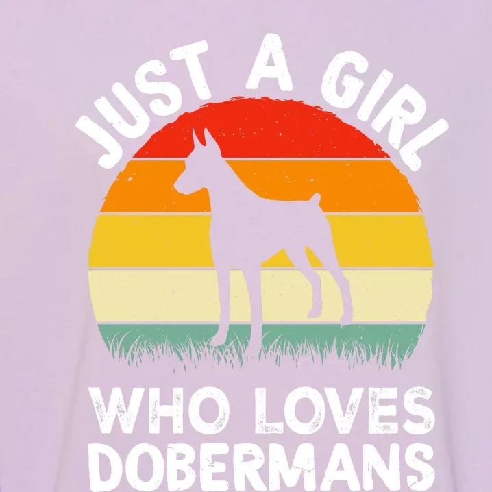 Girl Loves Dobermans Garment-Dyed Sweatshirt