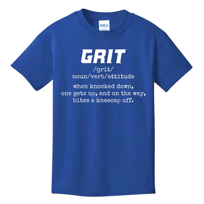 Grit Lions Definition Funny Detroit City Kids T-Shirt