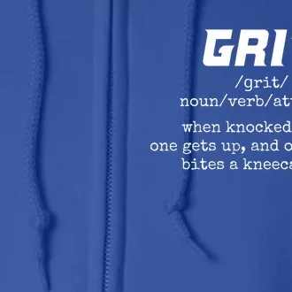 Grit Lions Definition Funny Detroit City Full Zip Hoodie