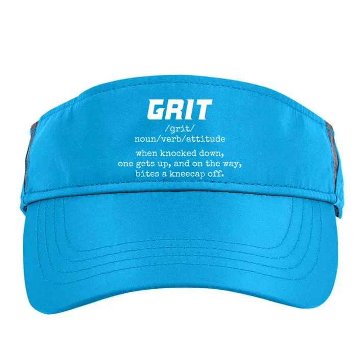 Grit Lions Definition Funny Detroit City Adult Drive Performance Visor