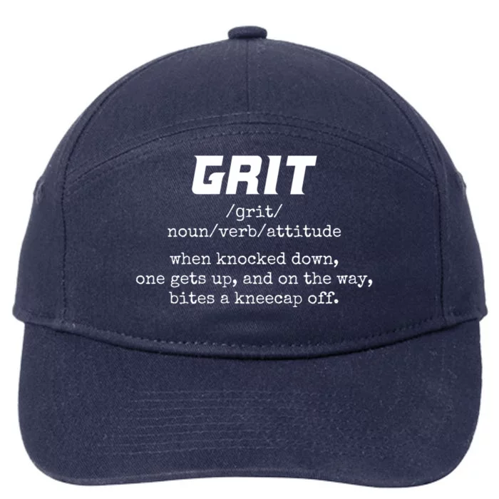 Grit Lions Definition Funny Detroit City 7-Panel Snapback Hat