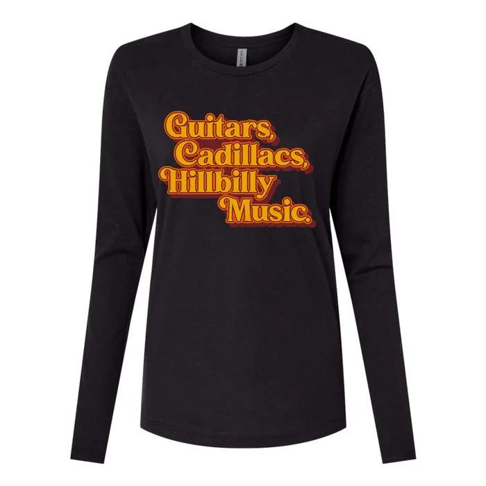 Guitars Lyrics Dwight Yoakam Tribute Womens Cotton Relaxed Long Sleeve T-Shirt