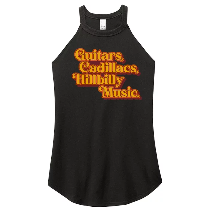 Guitars Lyrics Dwight Yoakam Tribute Women’s Perfect Tri Rocker Tank