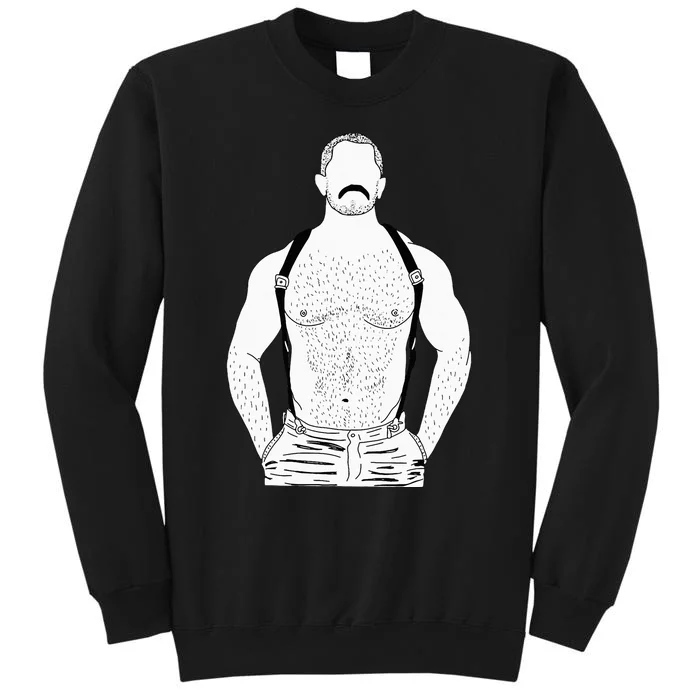 G.A.Y Leather Daddy Man Bear Kink Fetish Bdsm Mustache Tall Sweatshirt