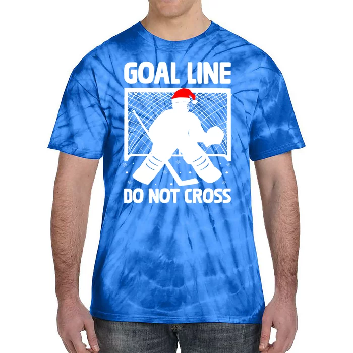 Goal Line Do Not Cross Santa Goalkeeper Christmas Goalie Meaningful Gift Tie-Dye T-Shirt