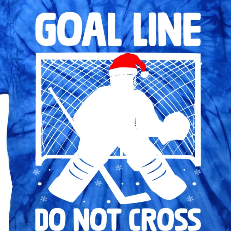 Goal Line Do Not Cross Santa Goalkeeper Christmas Goalie Meaningful Gift Tie-Dye T-Shirt