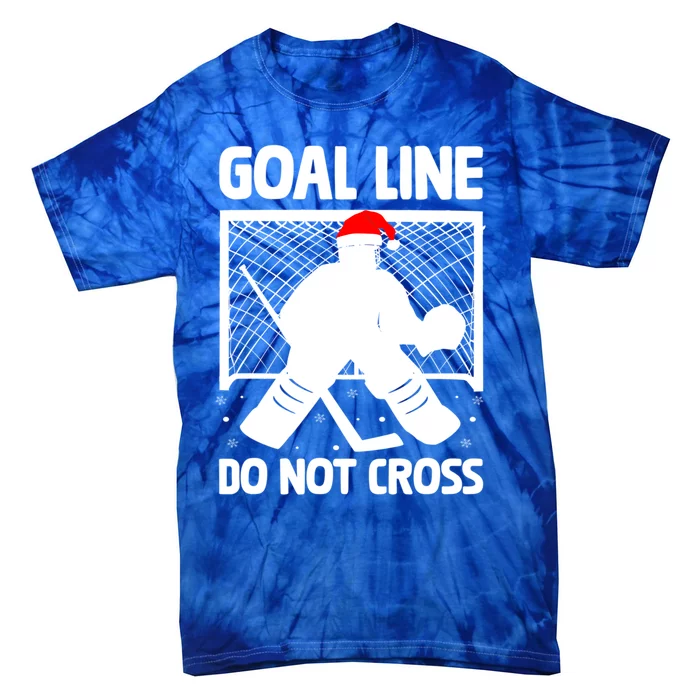 Goal Line Do Not Cross Santa Goalkeeper Christmas Goalie Meaningful Gift Tie-Dye T-Shirt