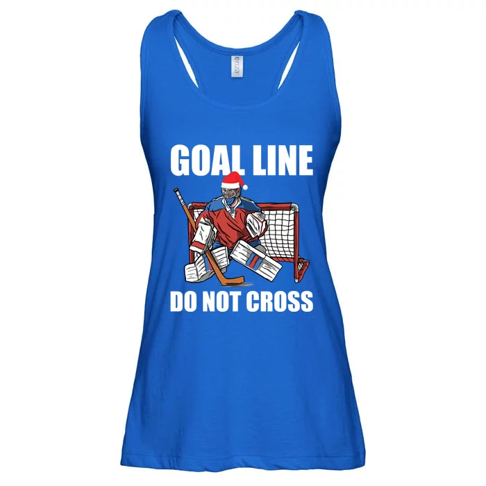 Goal Line Do Not Cross Santa Goalkeeper Christmas Goalie Gift Ladies Essential Flowy Tank