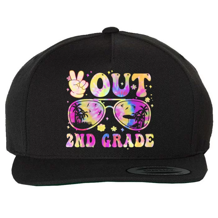 Groovy Last Day Of School Peace Out 2nd Grade Wool Snapback Cap