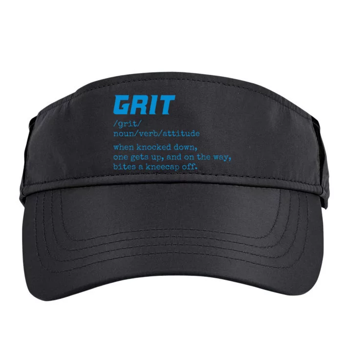 Grit Lions Definition Funny Detroit City Adult Drive Performance Visor