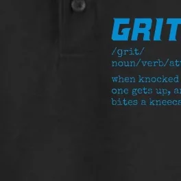 Grit Lions Definition Funny Detroit City Dry Zone Grid Performance Polo