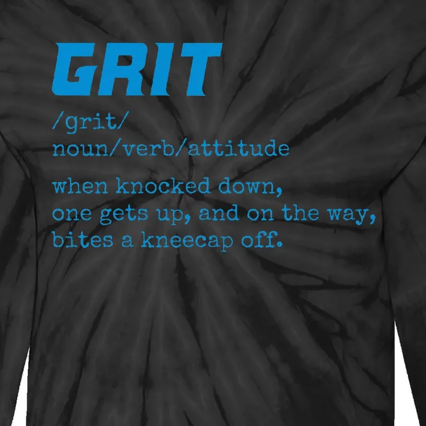 Grit Lions Definition Funny Detroit City Tie-Dye Long Sleeve Shirt