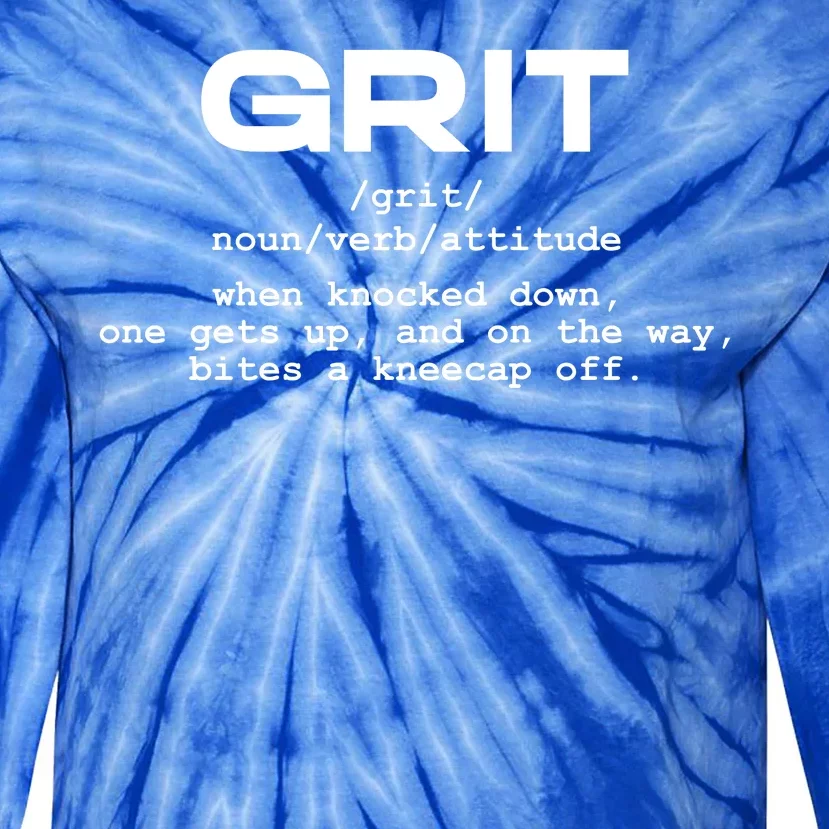 Grit Lions Definition Funny Detroit City Tie-Dye Long Sleeve Shirt