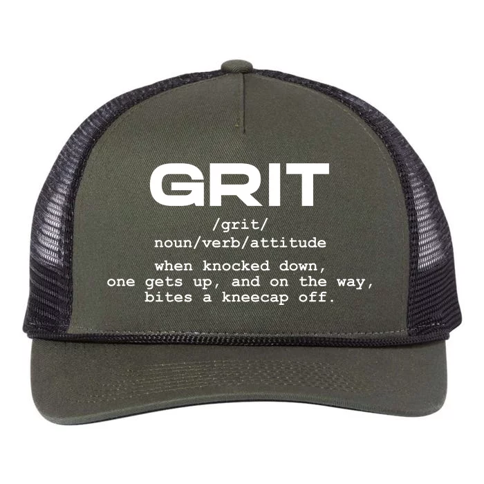 Grit Lions Definition Funny Detroit City Retro Rope Trucker Hat Cap