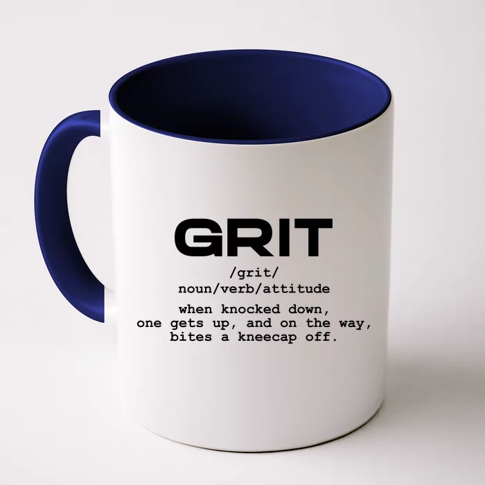 Grit Lions Definition Funny Detroit City Front & Back Coffee Mug