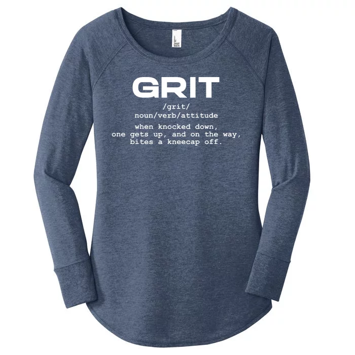 Grit Lions Definition Funny Detroit City Women's Perfect Tri Tunic Long Sleeve Shirt