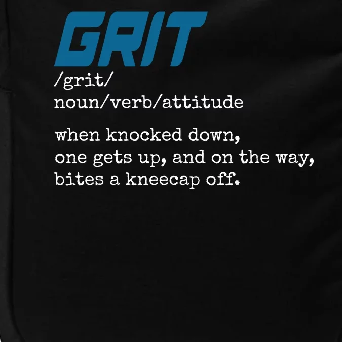 Grit Lions Definition Funny Detroit City Impact Tech Backpack