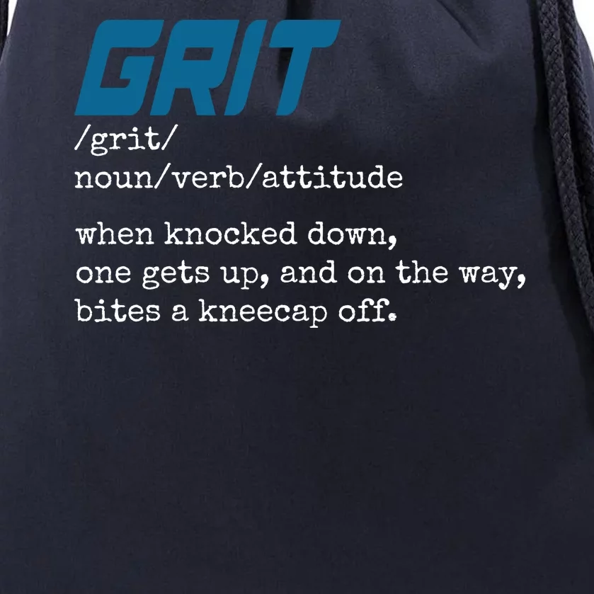 Grit Lions Definition Funny Detroit City Drawstring Bag