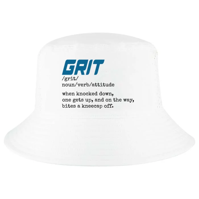 Grit Lions Definition Funny Detroit City Cool Comfort Performance Bucket Hat