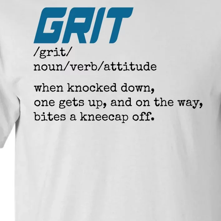 Grit Lions Definition Funny Detroit City Tall T-Shirt