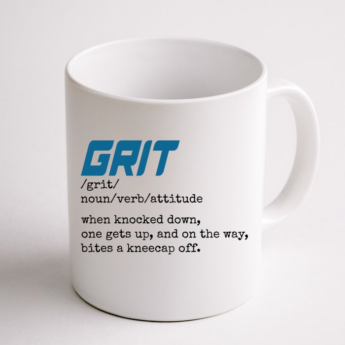 Grit Lions Definition Funny Detroit City Front & Back Coffee Mug